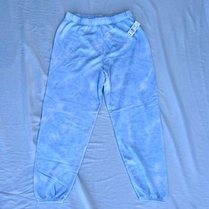 PacSun blue and white tie dye baggy sweatpants